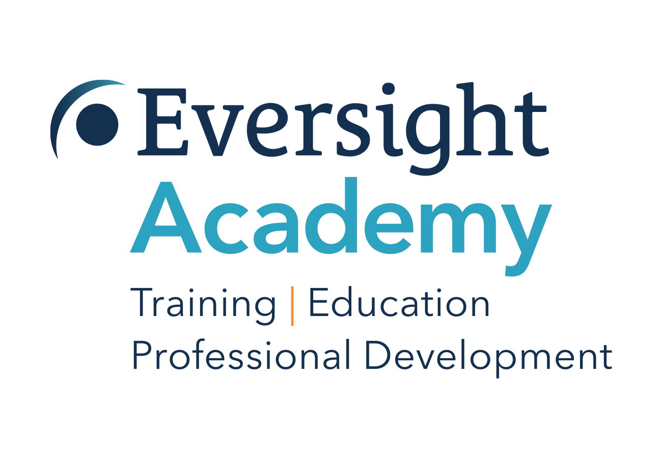 Eversight Academy logo with descriptor phrases Training, Education and Professional Development.