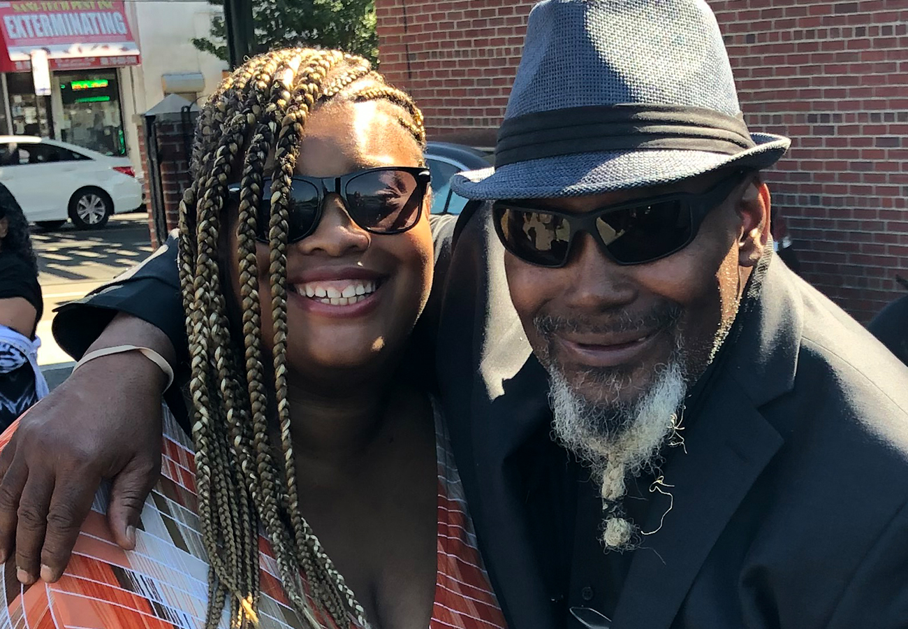 Crystal Jones and her late father.