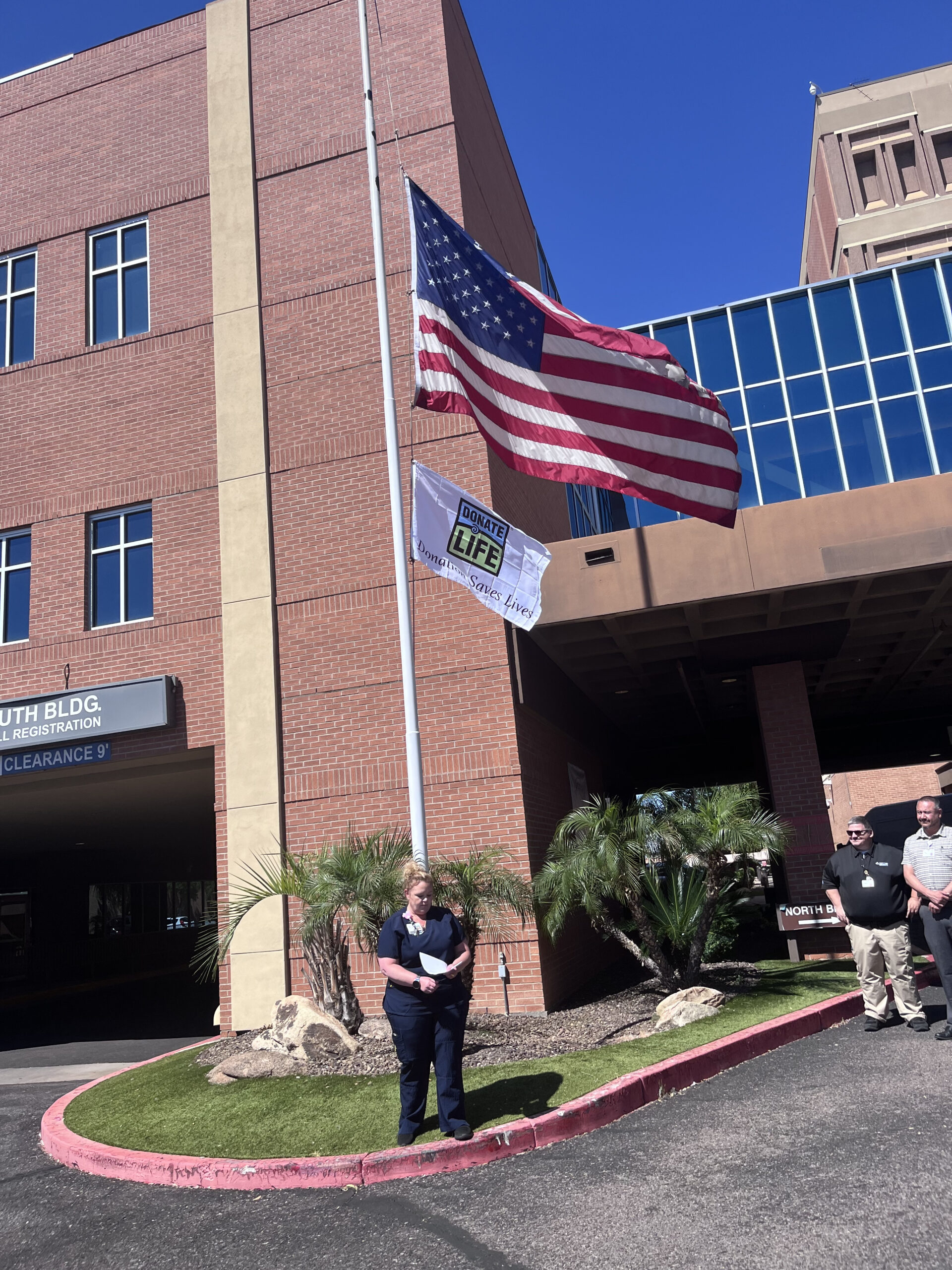 Flag raising at Donor Network of Arizona