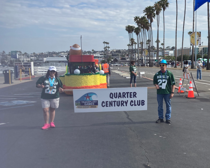 Transplant games banner parade