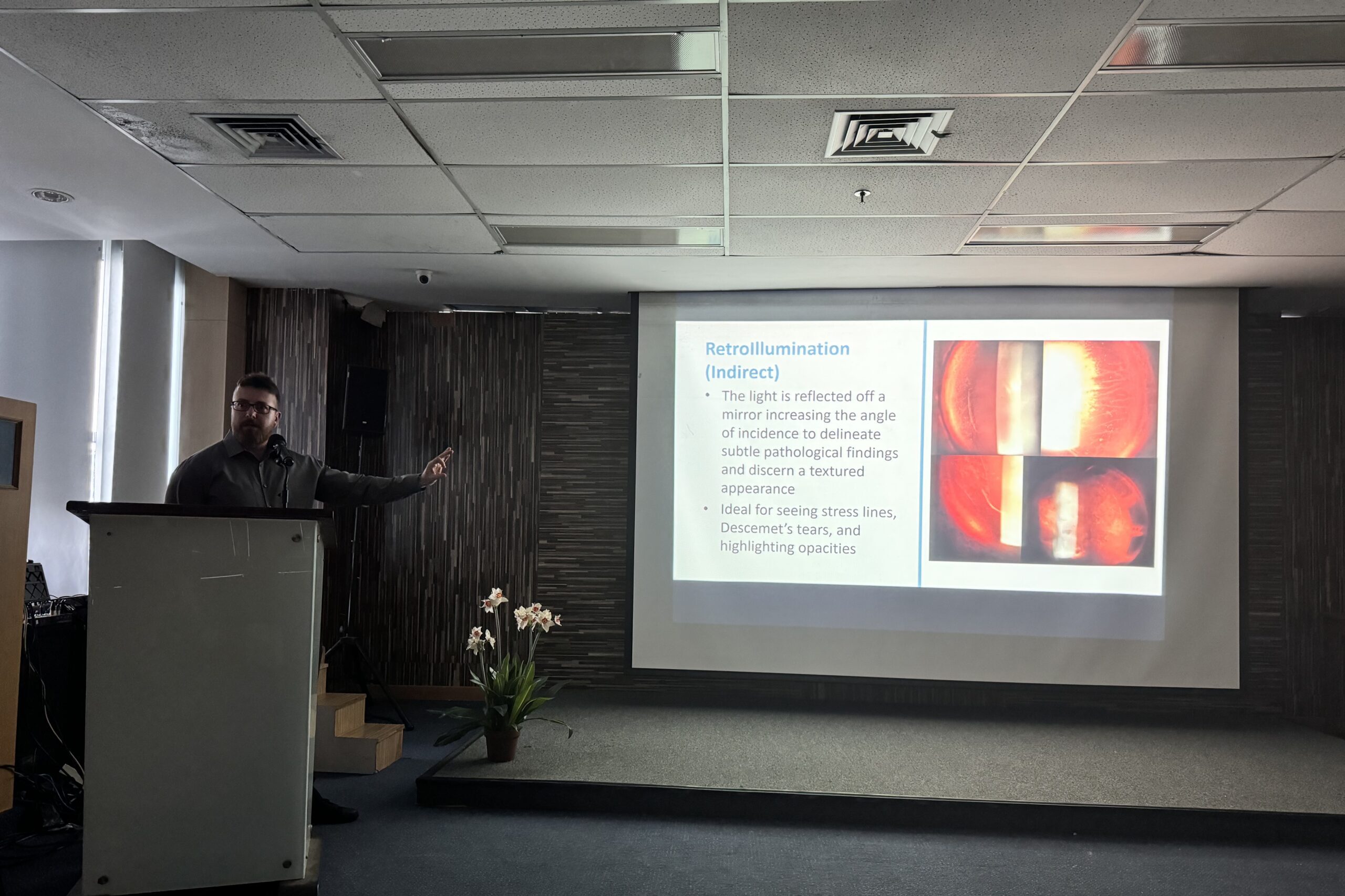 Nick Hicks presenting during WEBS training