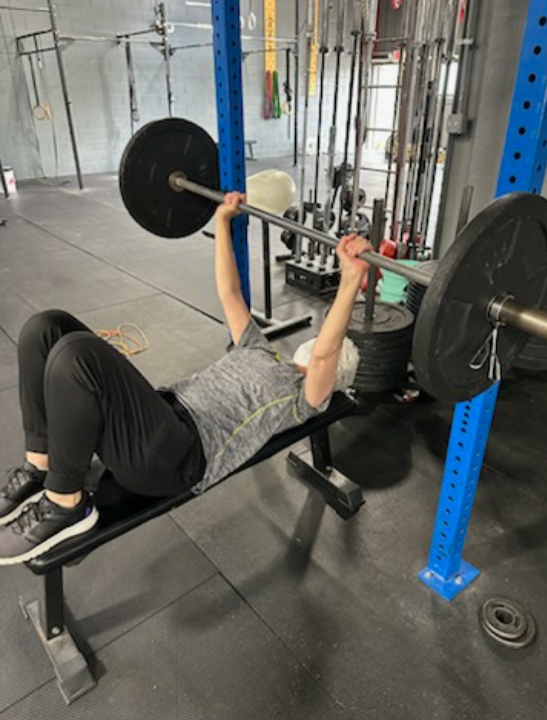 Ellen Kershenbaum doing CrossFit.