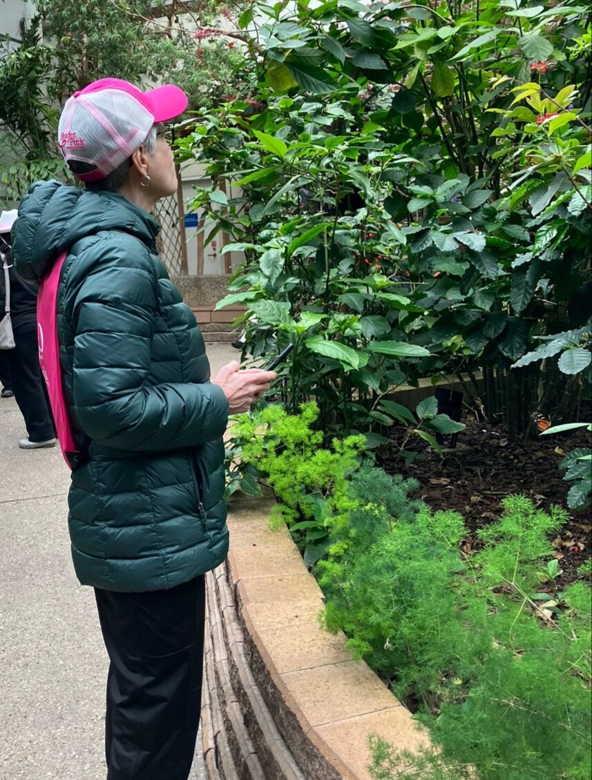 Ellen Kershenbaum exploring the outdoors.